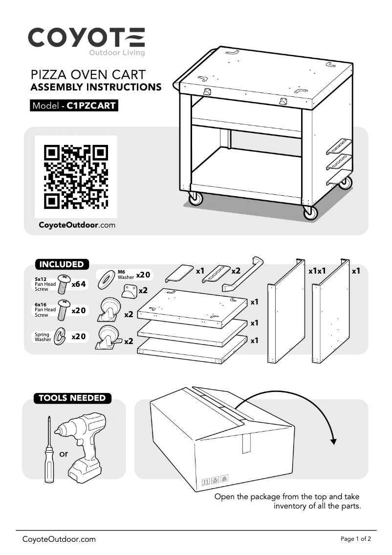 Page 1 of the manual User Manual Coyote C1PZCART