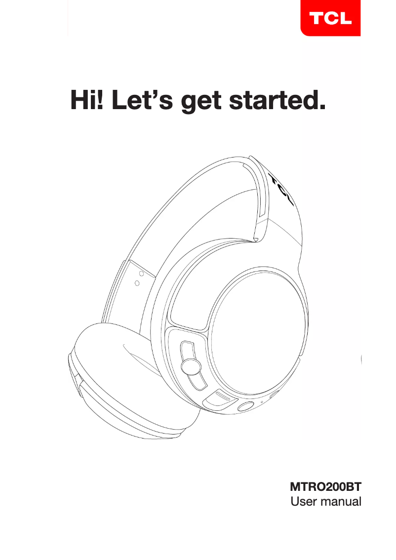 Page 1 of the manual User Manual TCL MTRO200BT