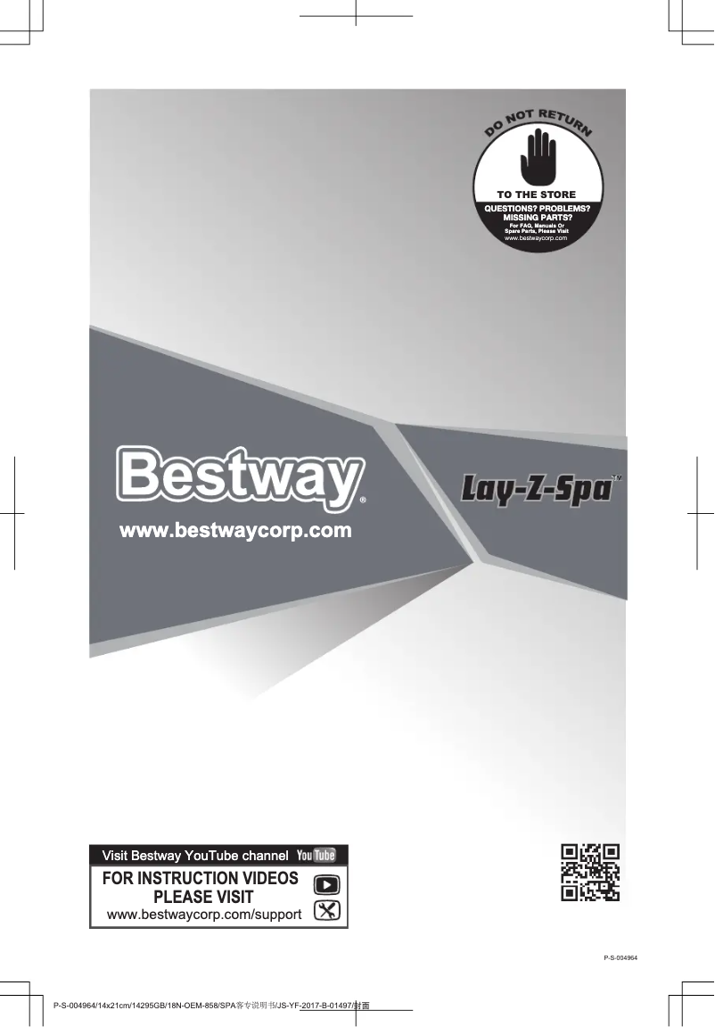 Page 1 of the manual User Manual Bestway Lay-Z Spa New York BW14295