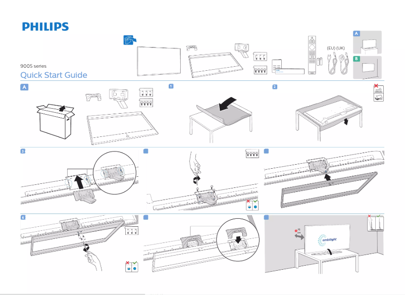 Página 1 del manual Guía de inicio rápido Philips 50PUS9005