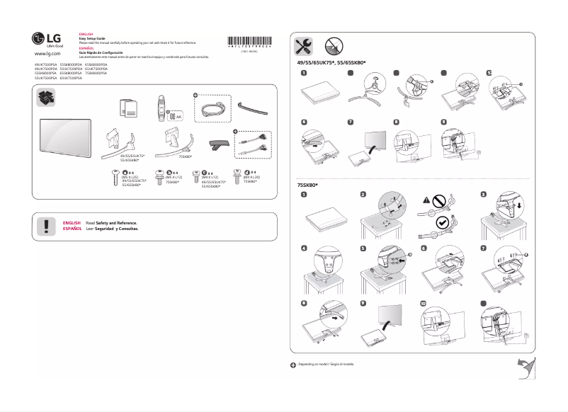 Page 1 of the manual User Manual LG 49UK7500PSA