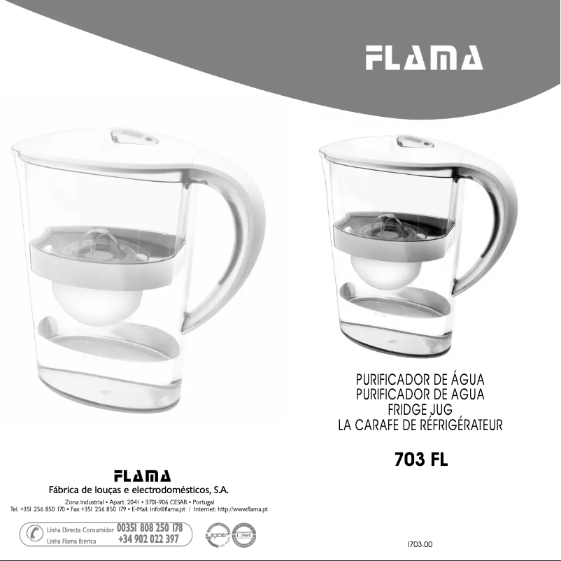 Page 1 de la notice Manuel utilisateur Flama 703FL