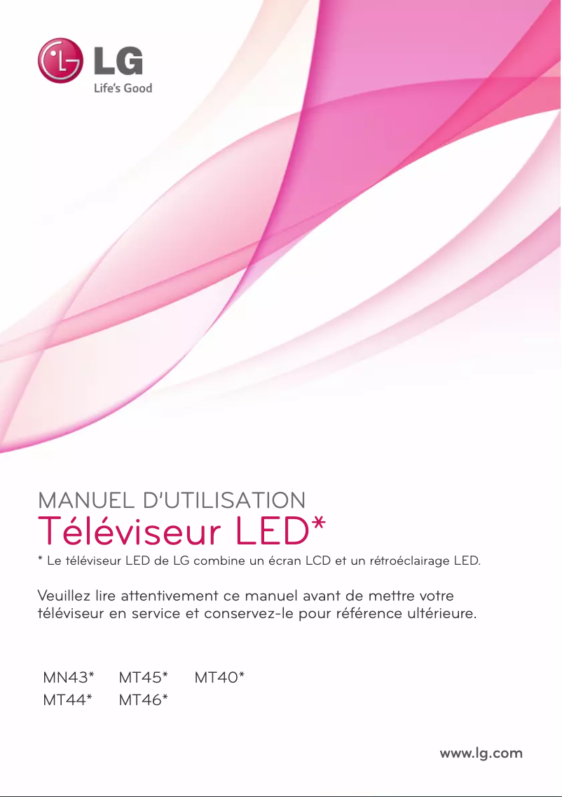 Page 1 de la notice Manuel utilisateur LG 29MT45D