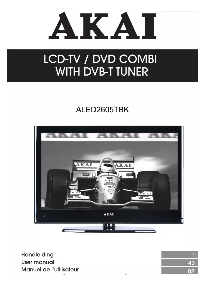 Page 1 de la notice Manuel utilisateur AKAI ALED2605TBK