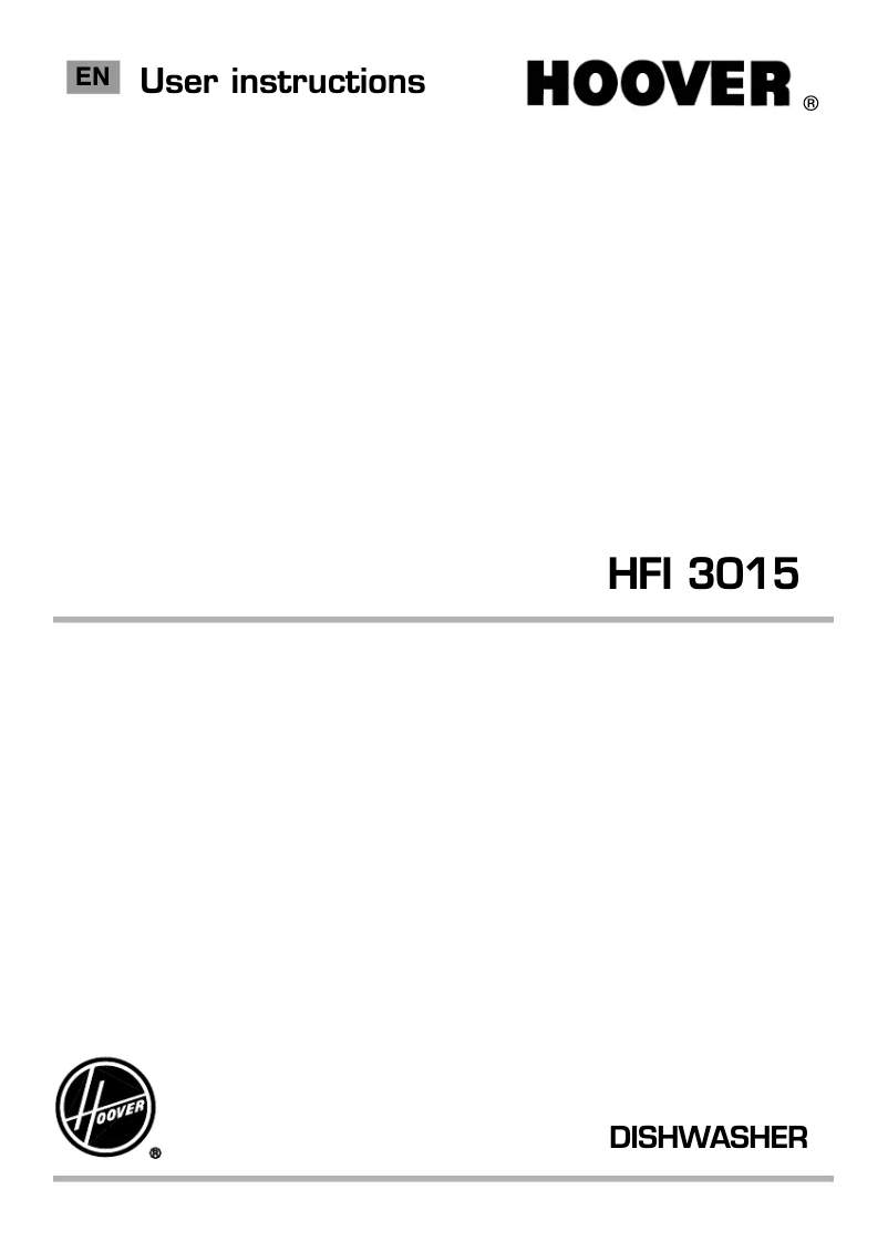 Página 1 del manual Manual de usuario Hoover HFI 3015/E-80