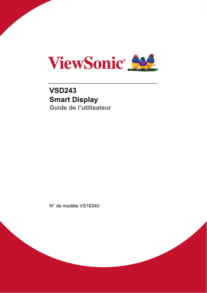 Página 1 del manual Guía de inicio rápido Viewsonic VSD243