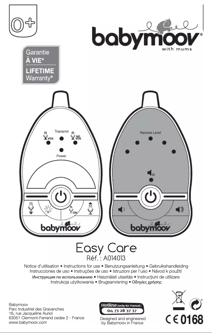 Page 1 de la notice Manuel utilisateur Babymoov Easy Care