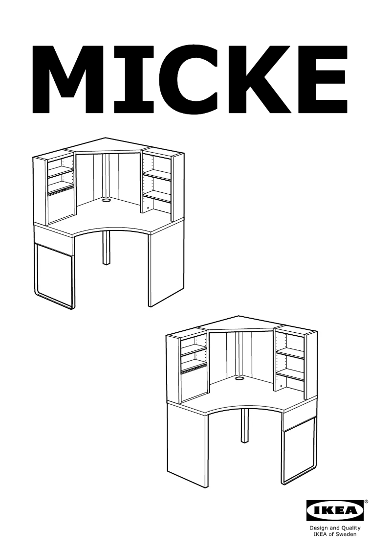 Page 1 de la notice Manuel utilisateur Ikea MICKE 502.507.13