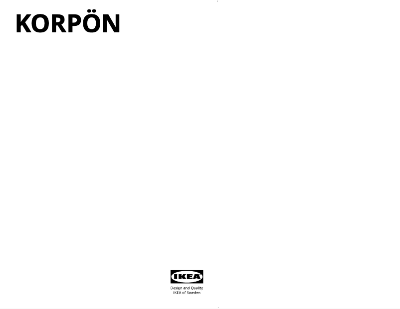 Image de la première page du manuel de l'appareil KORPÖN 802.852.40