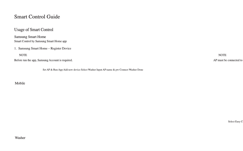 Página 1 del manual Guía de instalación Samsung WW12T504DAB