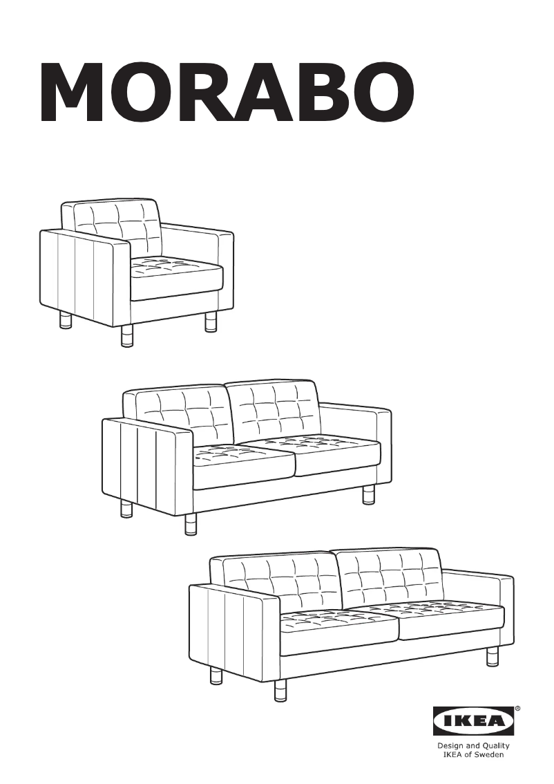 Page 1 de la notice Manuel utilisateur Ikea MORABO 204.563.05