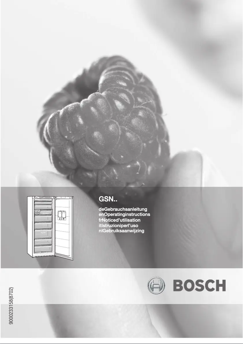 Page 1 de la notice Manuel utilisateur Bosch GSN32A21GB