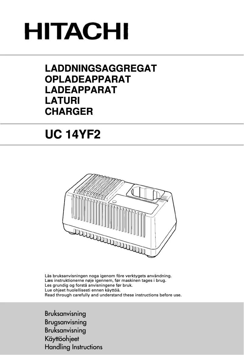 Page 1 de la notice Manuel utilisateur Hitachi UC 14YF2