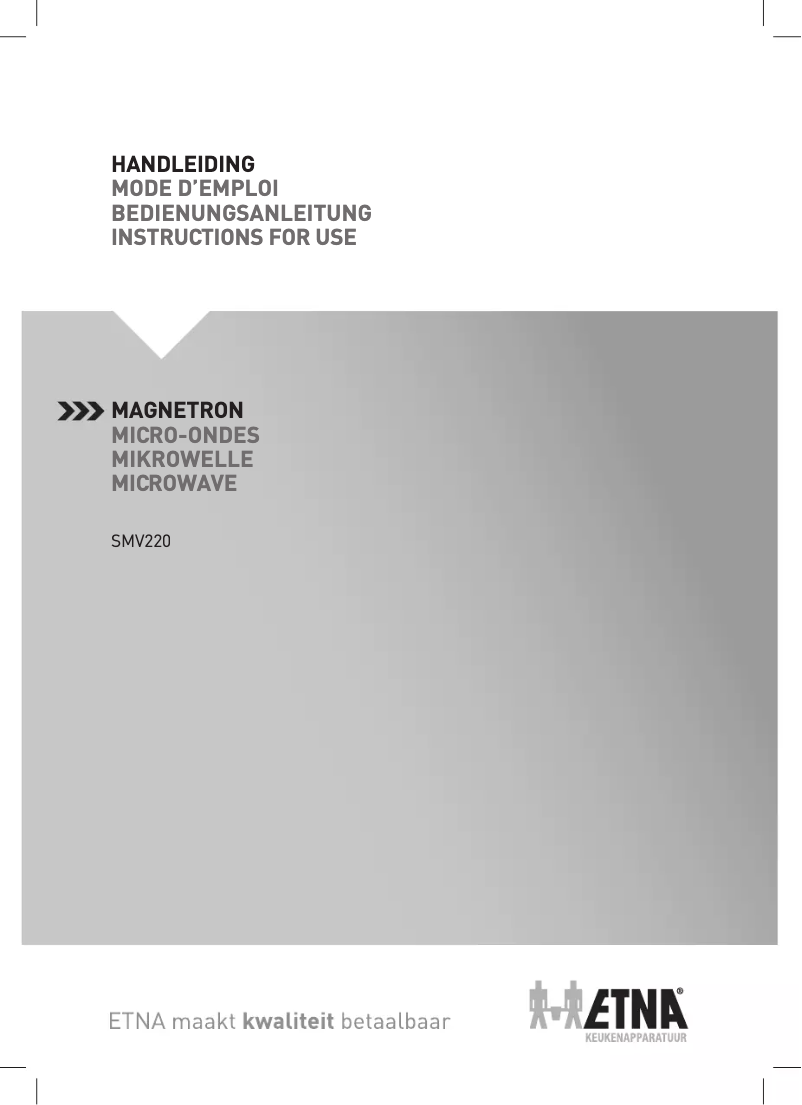 Page 1 de la notice Manuel utilisateur Etna SMV220WIT