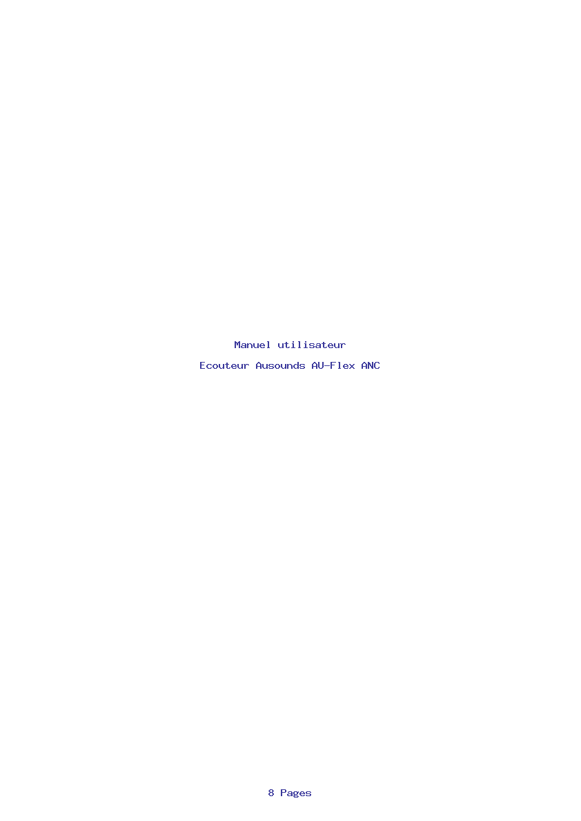 Page 1 de la notice Manuel utilisateur Ausounds AU-Flex ANC
