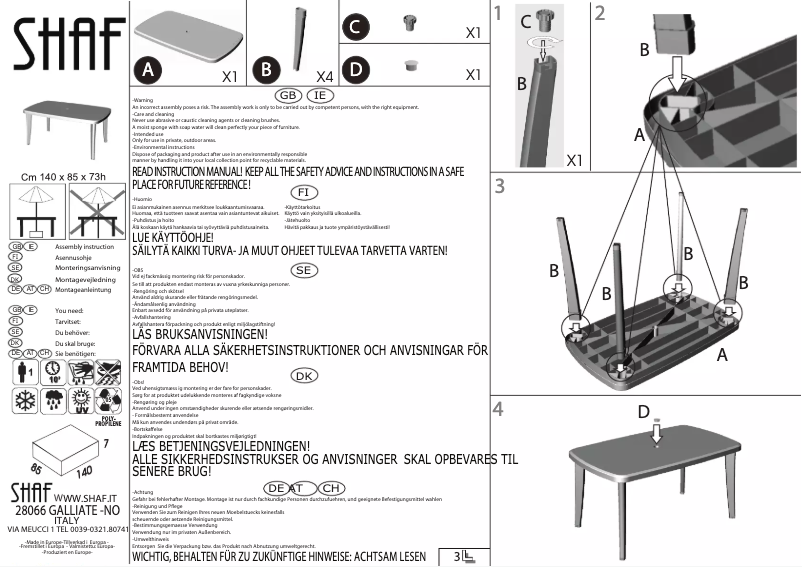 Page 1 de la notice Manuel utilisateur Florabest IAN 68766