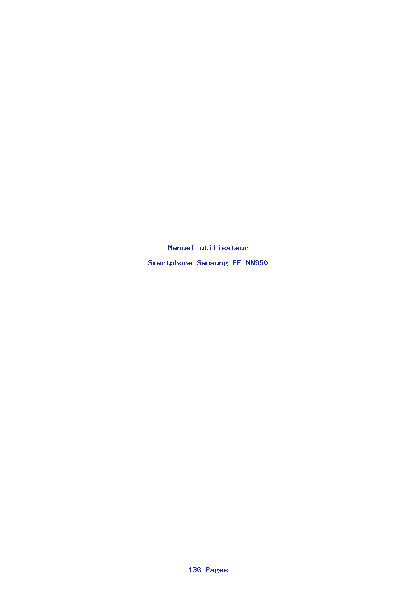 Page 1 de la notice Manuel utilisateur Samsung EF-NN950