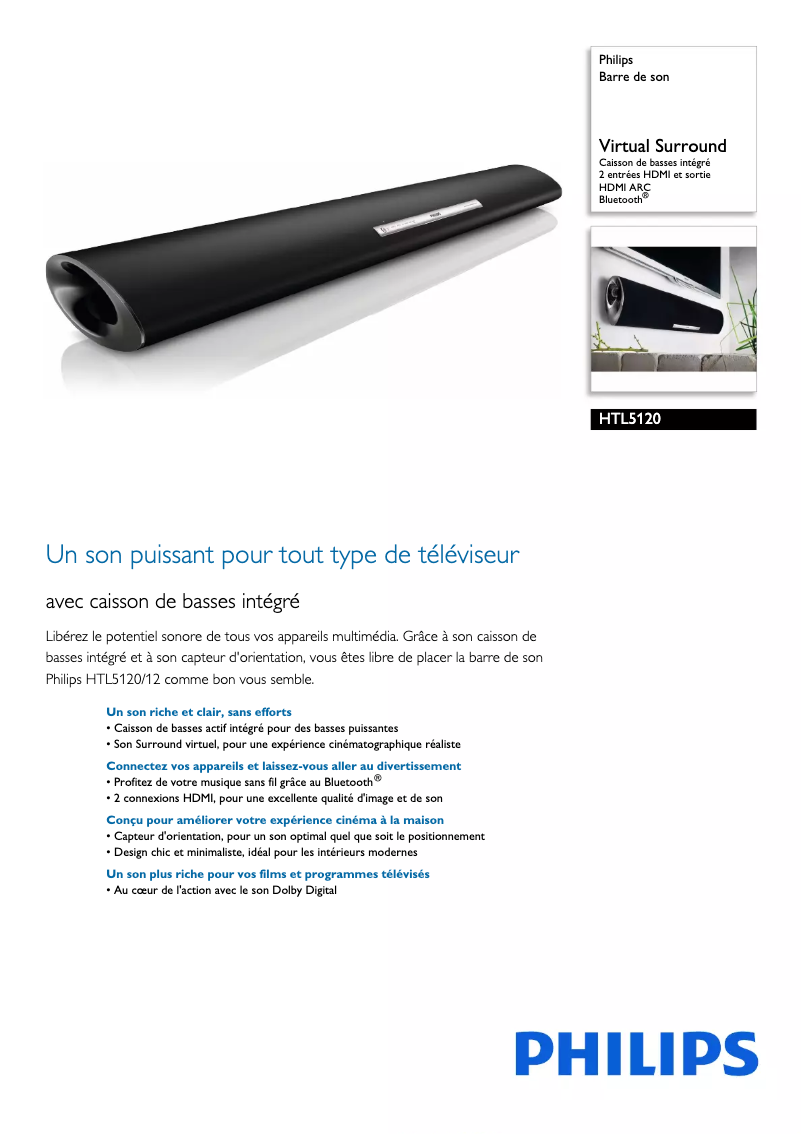 Image de la première page du manuel de l'appareil HTL5120