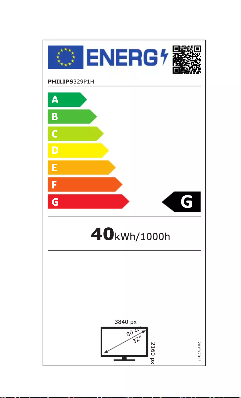 Página 1 del manual Etiqueta energética Philips Brilliance 329P1H