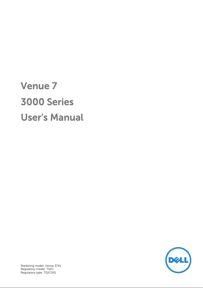 Page 1 de la notice Mode d'emploi Dell Venue 3741