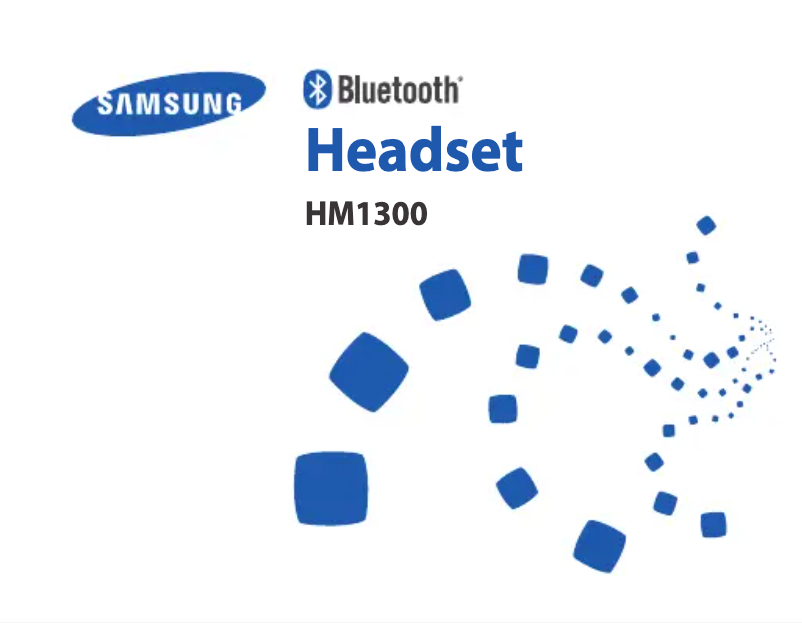 Page 1 de la notice Manuel utilisateur Samsung HM-1300