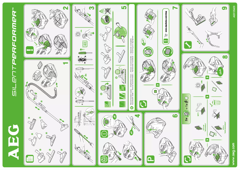 Page 1 de la notice Manuel utilisateur AEG Silent Performer ASP7120