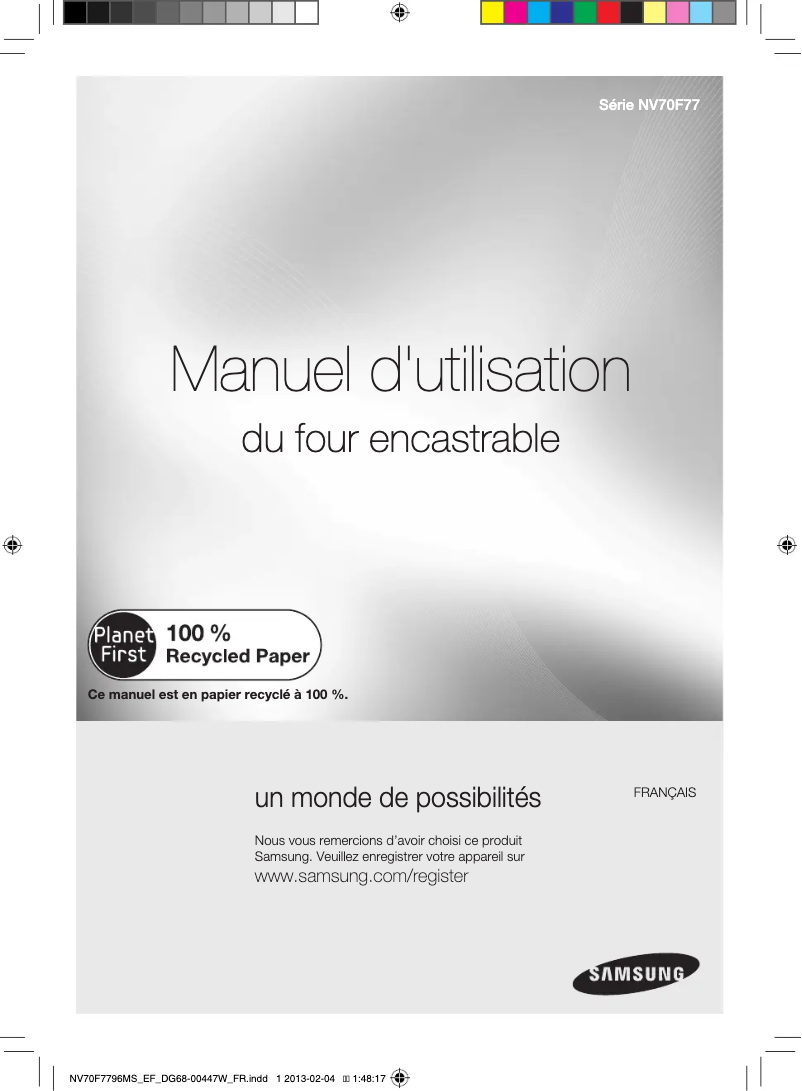 Página 1 del manual Manual de usuario Samsung NV70F77