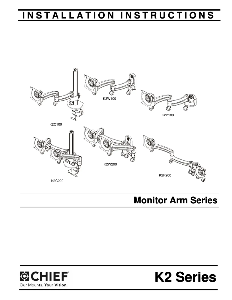 Página 1 del manual Manual de usuario Chief K2P100B
