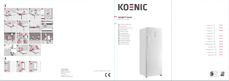 Page 1 de la notice Manuel utilisateur Koenic KFZ 511 E NF