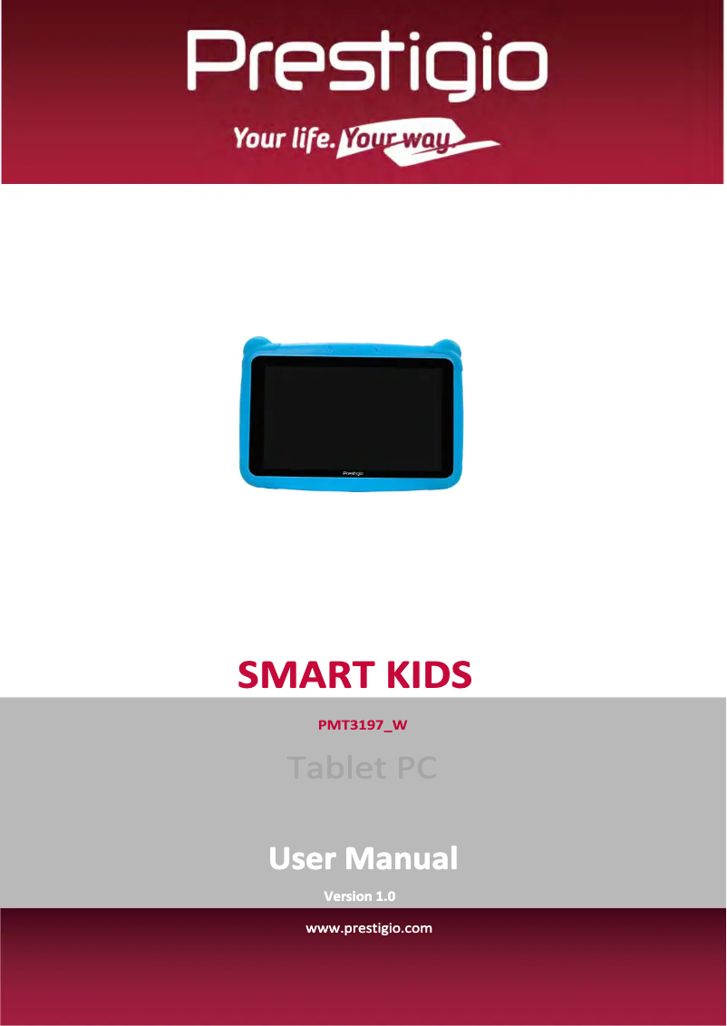 Page 1 de la notice Manuel utilisateur Prestigio SmartKids