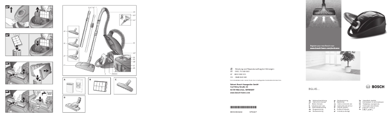 Page 1 de la notice Manuel utilisateur Bosch BGB45HYG