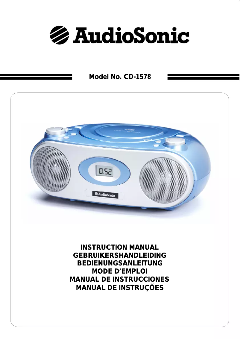 Page 1 de la notice Manuel utilisateur AudioSonic CD-1578