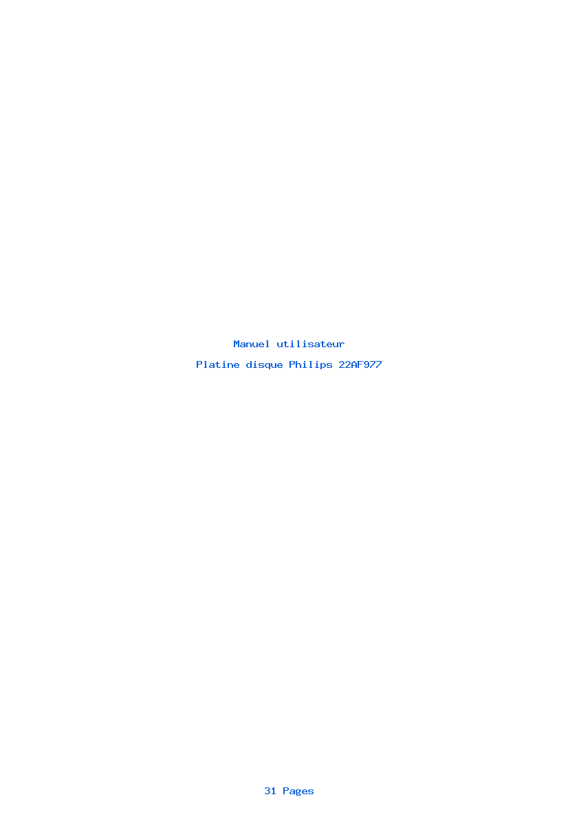 Page 1 de la notice Manuel utilisateur Philips 22AF977