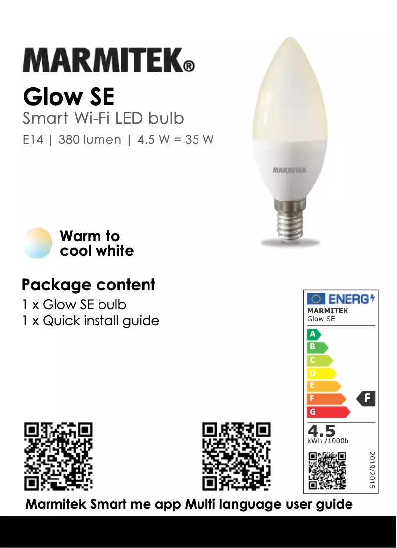 Page 1 of the manual User Manual Marmitek Glow SE