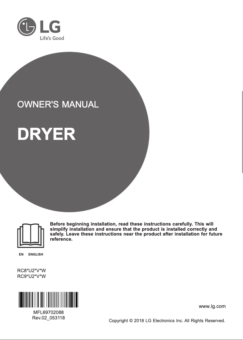 Página 1 del manual Manual de usuario LG RC80U2AV2W