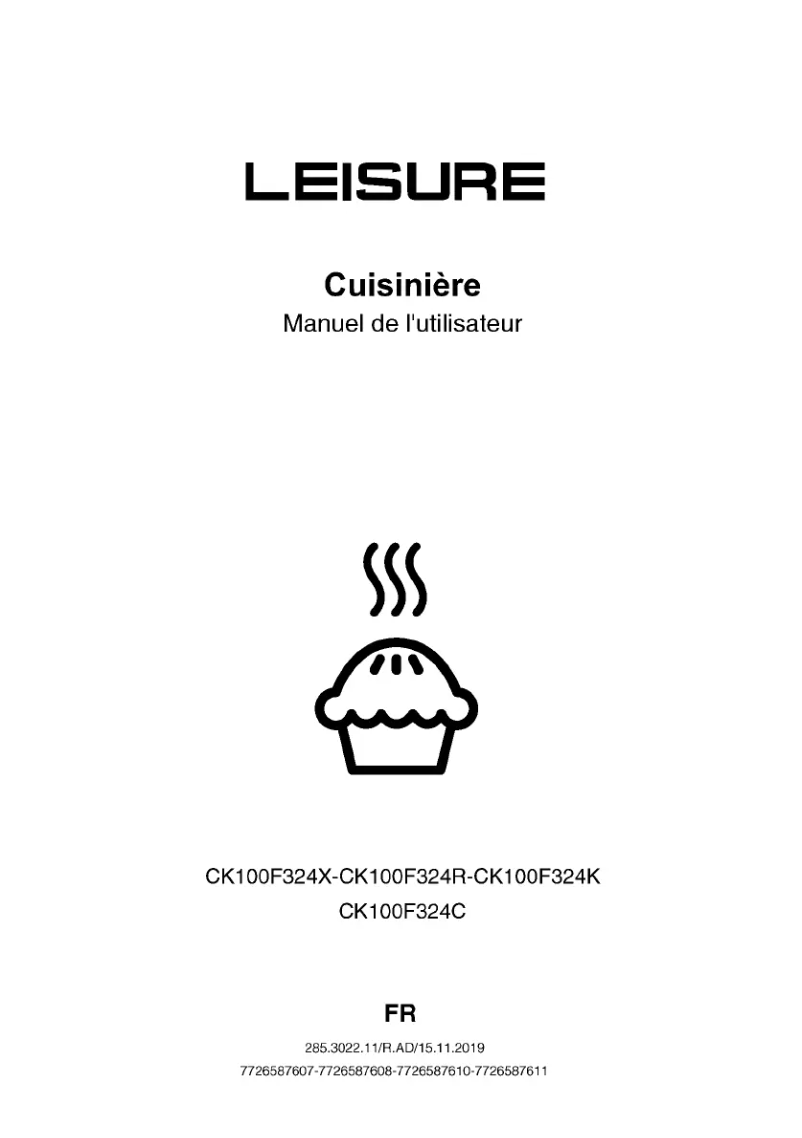 Page 1 of the manual User Manual Leisure CK100F324X