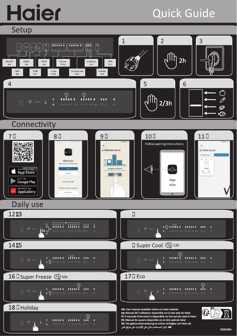 Página 1 del manual Manual de usuario Haier HE7195BCMW