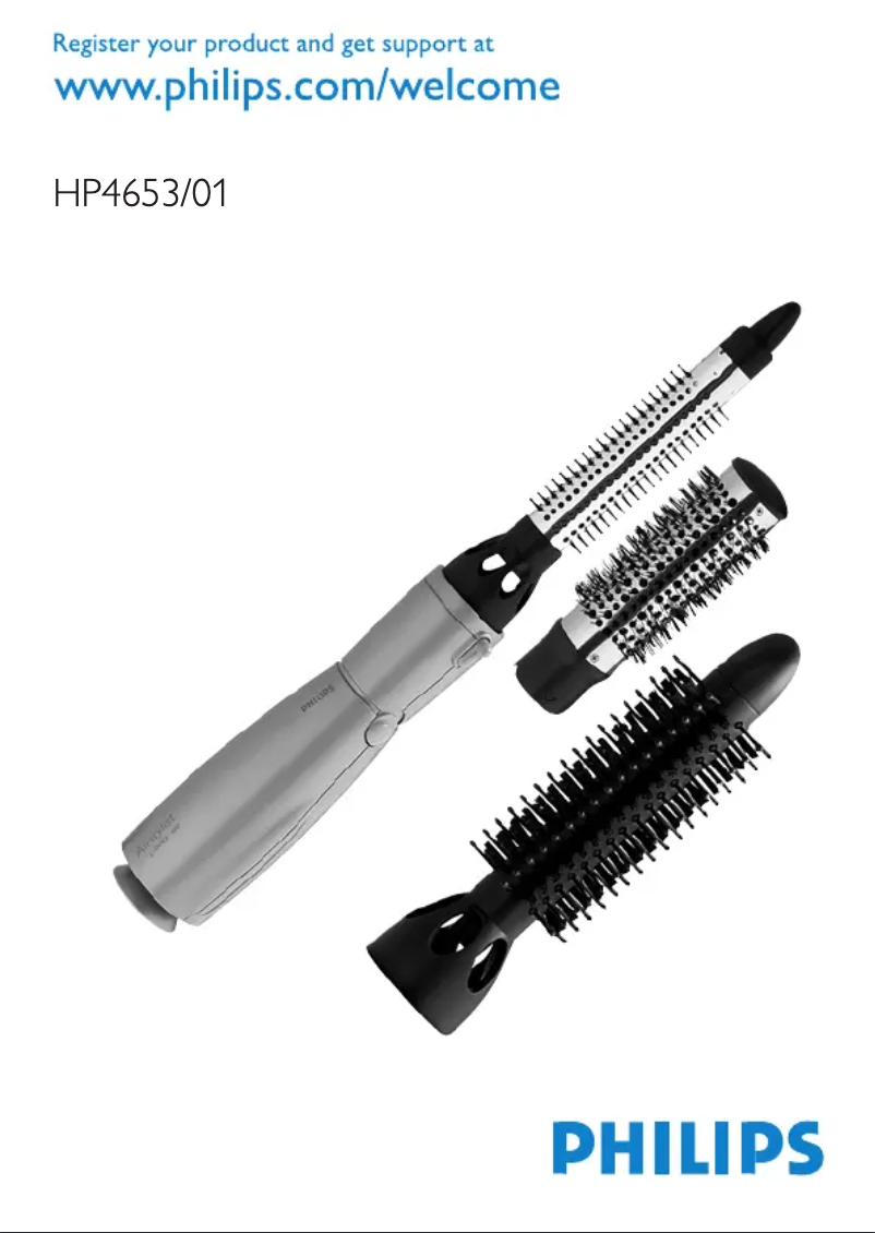 Page 1 de la notice Manuel utilisateur Philips Salon Airstylist Control Airstyler HP4653