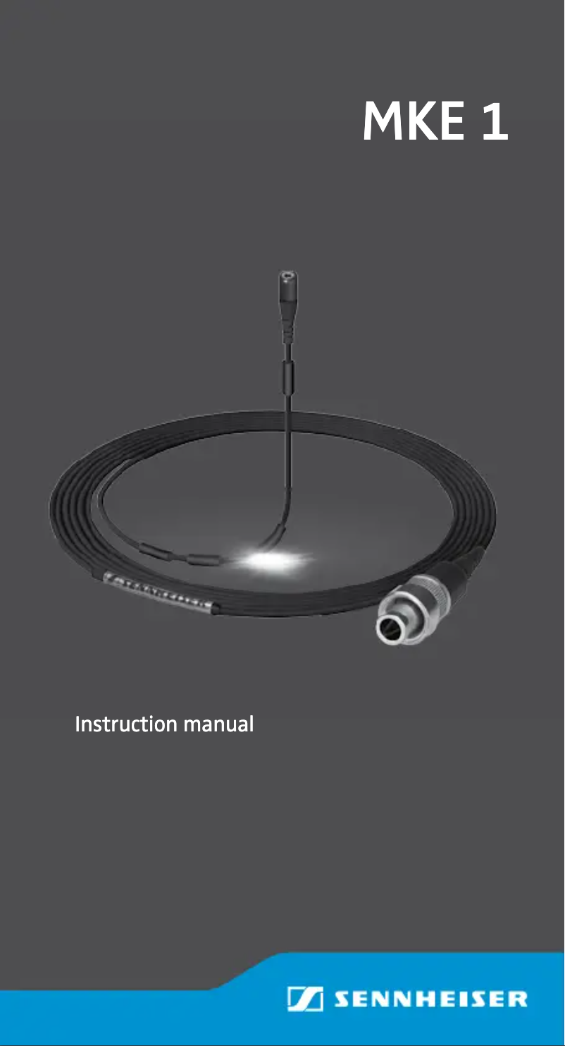 Page 1 de la notice Manuel utilisateur Sennheiser MKE 1-5-2