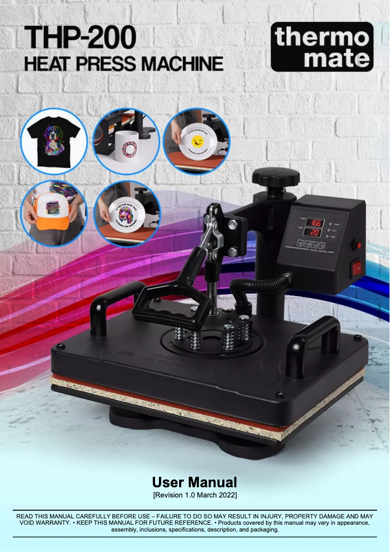 Page 1 de la notice Manuel utilisateur Thermomate THP-200