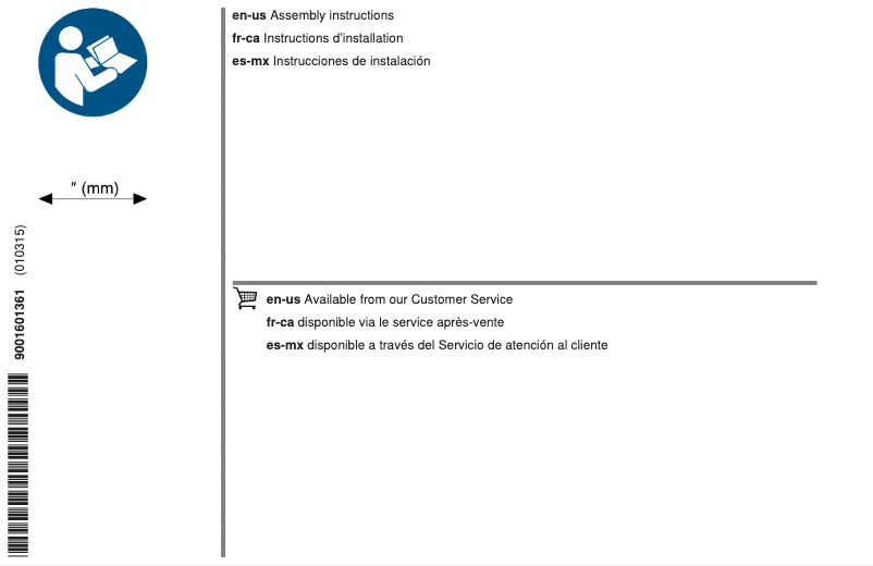 Page 1 of the manual Instructions / Assembly Bosch B36CL80SNS