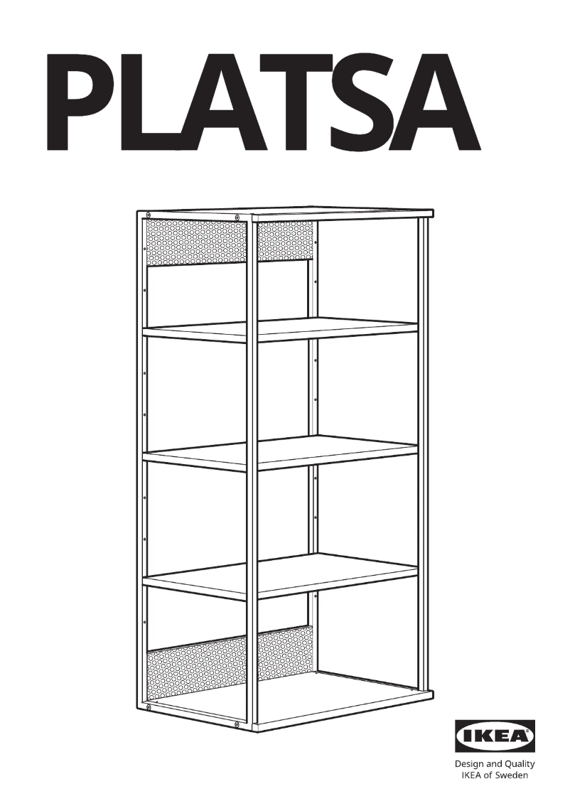 Page 1 de la notice Manuel utilisateur Ikea PLATSA 305.597.32