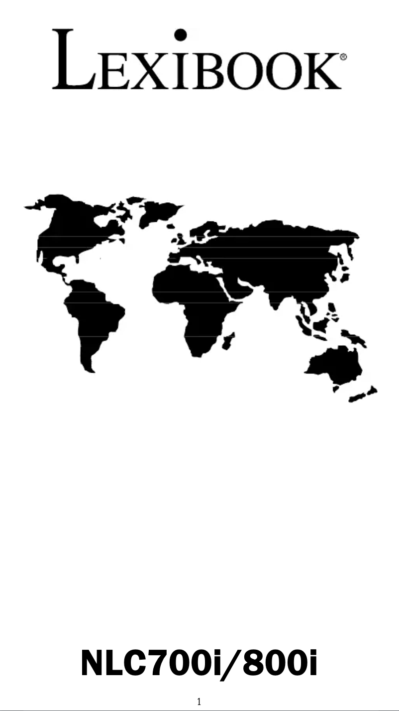 Page 1 de la notice Manuel utilisateur Lexibook NLC700I