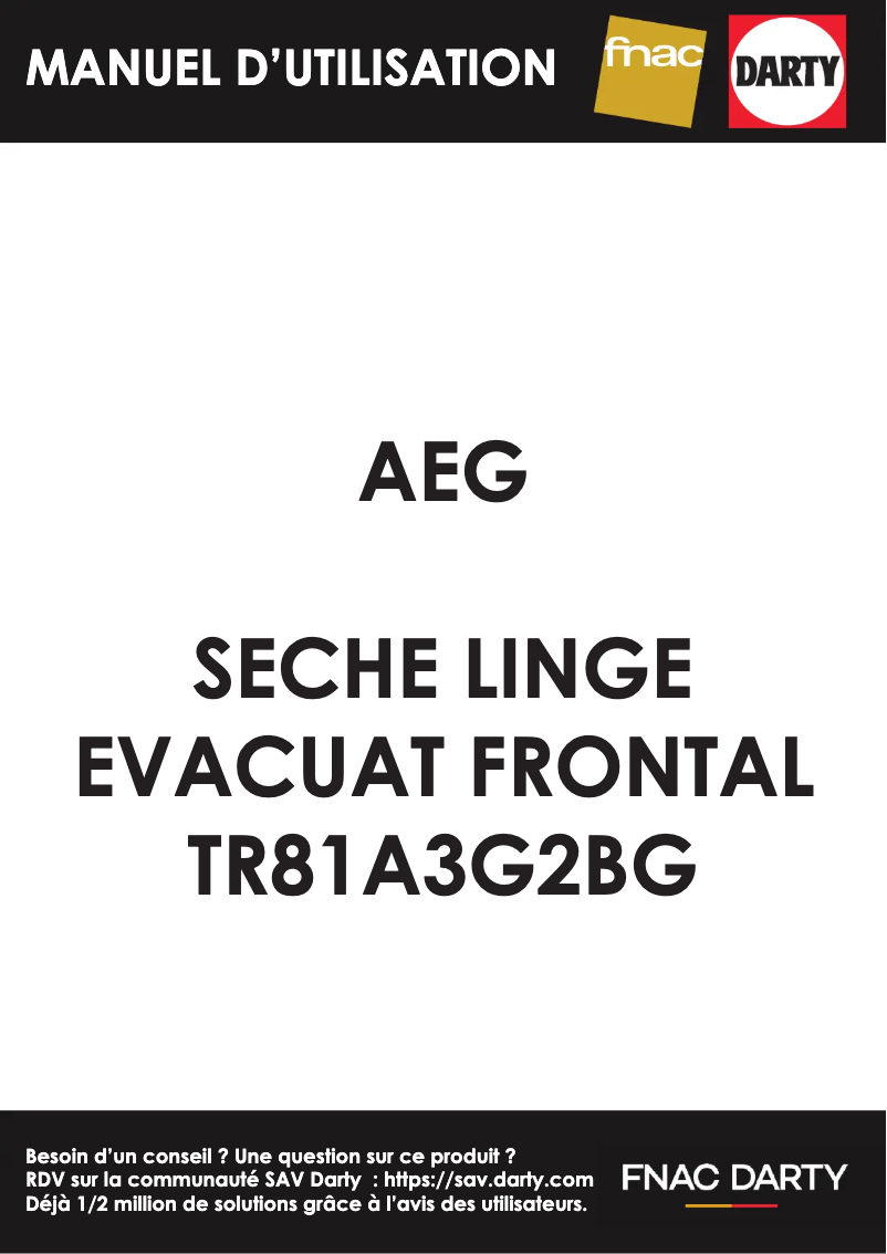 Página 1 del manual Manual de usuario AEG TR81A3G2BG