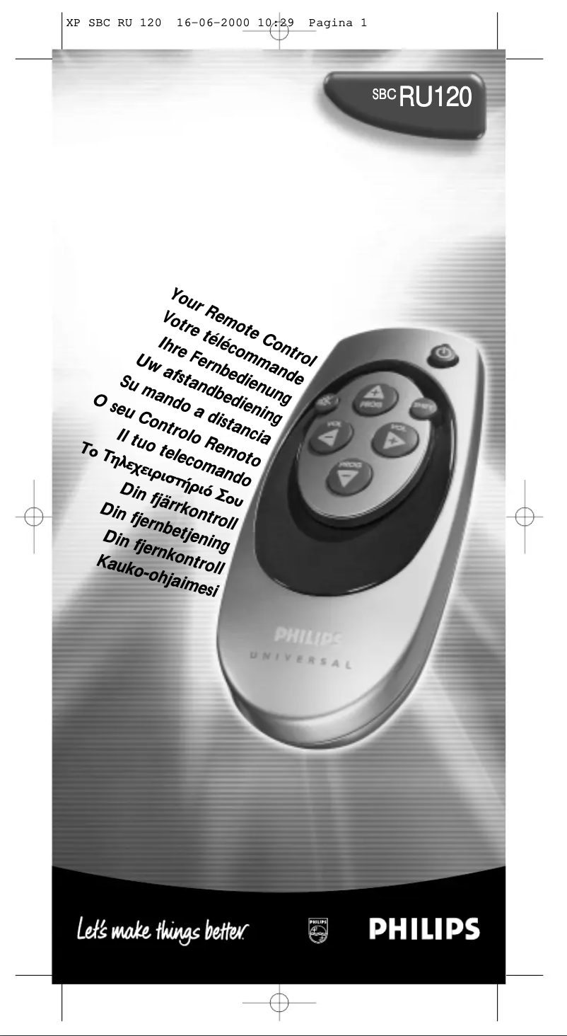 Page 1 de la notice Mode d'emploi Philips SBC RU 120