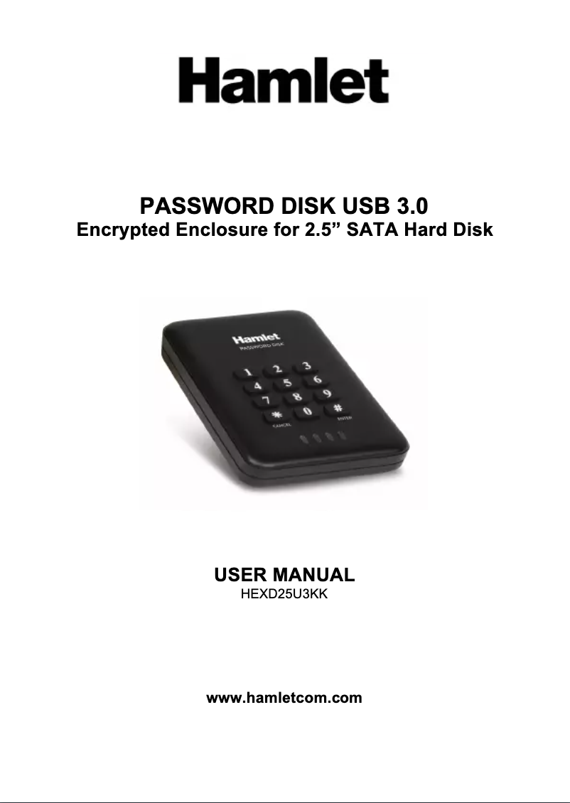 Page 1 de la notice Manuel utilisateur Hamlet HEXD25U3KK5