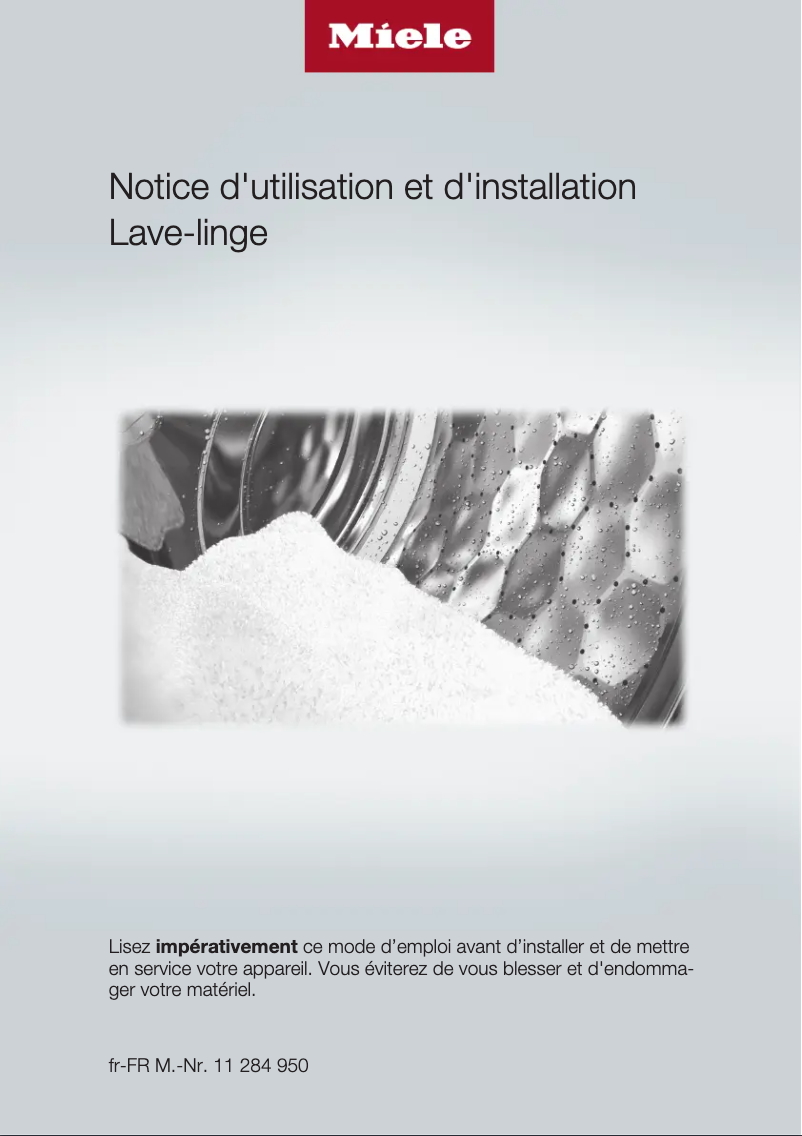 Page 1 de la notice Manuel utilisateur Miele PWM 300 SmartBiz