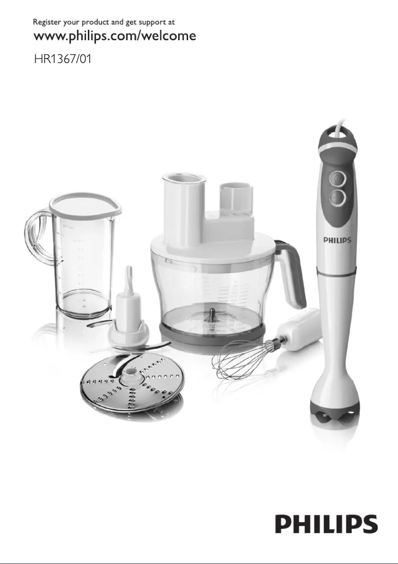 Page 1 de la notice Manuel utilisateur Philips HR1367