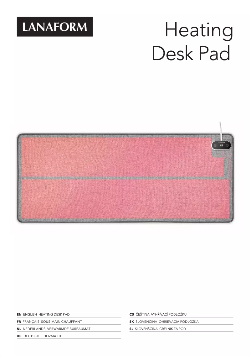 Page 1 de la notice Manuel utilisateur Lanaform Heating Desk Pad