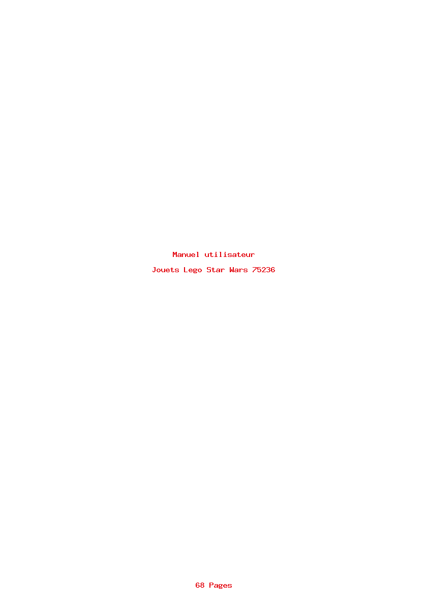 Page 1 de la notice Manuel utilisateur Lego Star Wars 75236